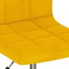 vidaXL Chaise pivotante de salle &agrave; manger Jaune moutarde Velours