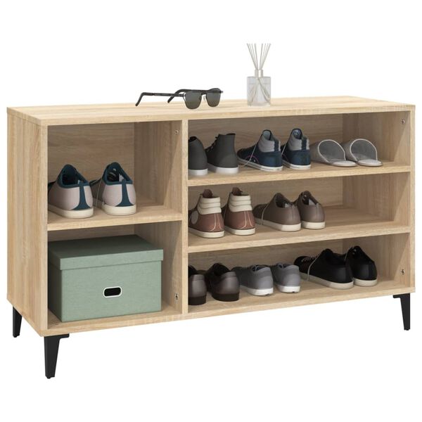 vidaXL Armoire &agrave; chaussures Ch&ecirc;ne sonoma 102x36x60cm Bois d'ing&eacute;nierie