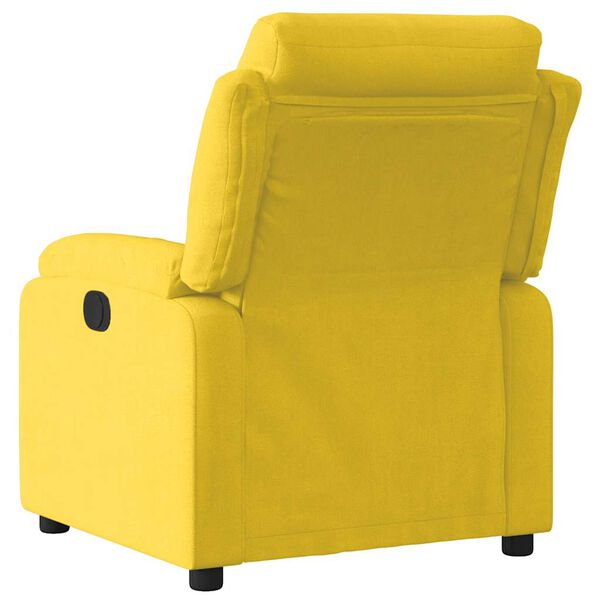 vidaXL Fauteuil inclinable jaune velours