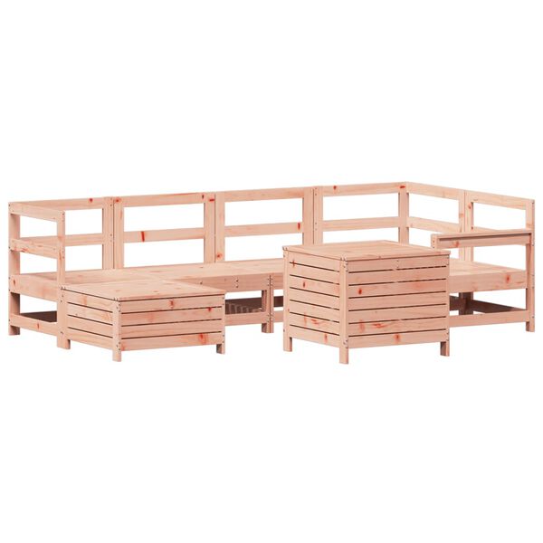 vidaXL Salon de jardin 7 pcs bois massif sapin de douglas