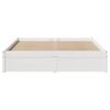 vidaXL Cadre de lit sans matelas blanc 135x190 cm bois de pin massif