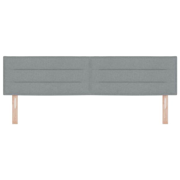 vidaXL T&ecirc;te de lit avec t&ecirc;te de lit Gris clair 180 cm Cuir synth&eacute;tique