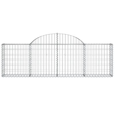 vidaXL Paniers à gabions arqués 5 pcs 200x30x60/80 cm Fer galvanisé