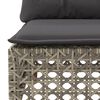 vidaXL Salon de jardin avec coussins 10 pcs gris résine tressée