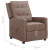 vidaXL Fauteuil inclinable Taupe Tissu