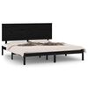 vidaXL Cadre de lit sans matelas noir 180x200 cm bois massif