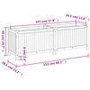 vidaXL Jardini&egrave;re avec doublure 153x38,5x50 cm bois massif d'acacia