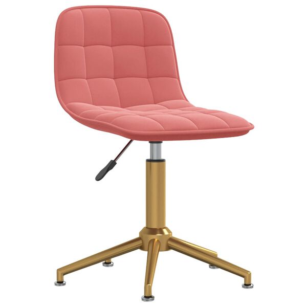 vidaXL Chaise de bureau Rose Velours