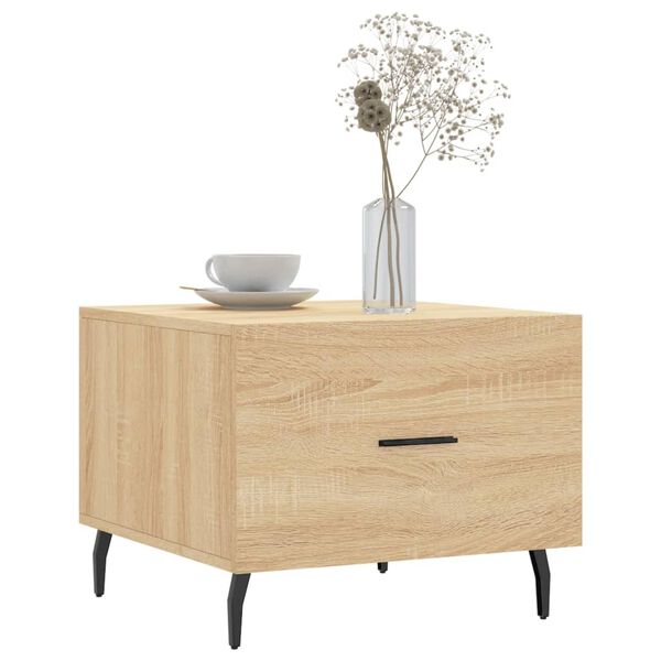 vidaXL Table basse Ch&ecirc;ne sonoma 50x50x40 cm Bois d'ing&eacute;nierie