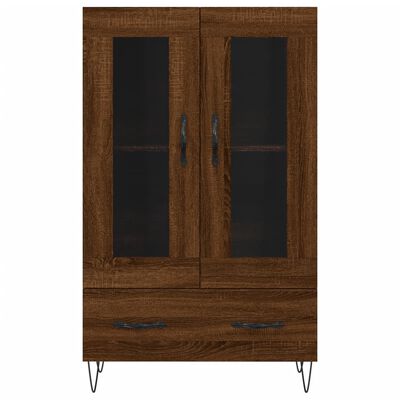 vidaXL Buffet haut chêne marron 69,5x31x115 cm bois d'ingénierie