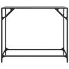 vidaXL Table console avec dessus en verre noir 98x35x81 cm acier
