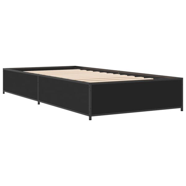 vidaXL Cadre de lit sans matelas noir 90x190 cm