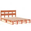 vidaXL Cadre de lit sans matelas cire marron 140x190cm bois pin massif