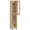 vidaXL Buffet haut Ch&ecirc;ne sonoma 34,5x34x180 cm Bois d'ing&eacute;nierie