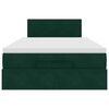 vidaXL Cadre de lit ottoman avec matelas vert fonc&eacute; 120x200 cm velours
