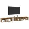 vidaXL Ensemble meuble TV 3 pcs Ch&ecirc;ne artisanal 37 x 35 x 107,5 cm