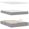 vidaXL Lit avec rangement et matelas Gris clair 140 x 200 cm Polyester