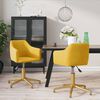 vidaXL Chaises pivotantes &agrave; manger lot de 2 Jaune Velours
