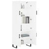 vidaXL Buffet haut Blanc 69,5x34x180 cm Bois d'ing&eacute;nierie