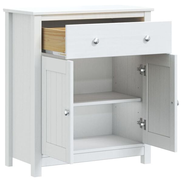 vidaXL Armoire de salle de bain BERG blanc 69,5x34x80 cm pin massif