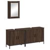 vidaXL Ensemble de meubles de salle de bain 3 pcs Ch&ecirc;ne marron