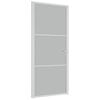 vidaXL Porte int&eacute;rieure 93x201,5 cm Blanc Verre mat et aluminium