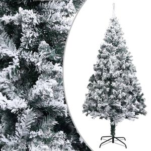 vidaXL Sapin de No&euml;l artificiel avec neige floqu&eacute;e vert 180 cm PVC