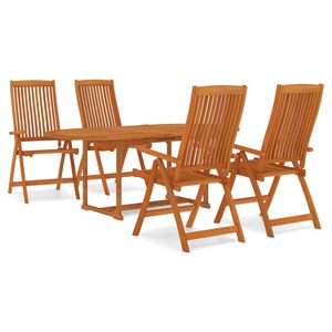 vidaXL Ensemble &agrave; manger de jardin 5 pcs Bois d'eucalyptus massif