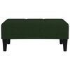 vidaXL Canap&eacute;-lit 2 places 2 oreillers repose-pied Vert fonc&eacute; Velours