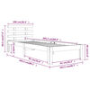 vidaXL Cadre de lit sans matelas marron miel bois massif 100x200 cm
