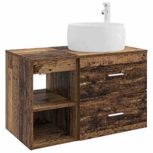 vidaXL Ensemble de mobilier de salle de bain 2 pcs Bois ancien