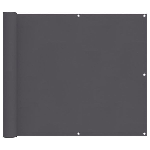 vidaXL &Eacute;cran de balcon anthracite 90x1000 cm 100% polyester oxford