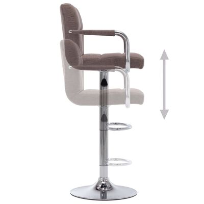 vidaXL Tabouret de bar Taupe Tissu