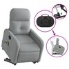 vidaXL Fauteuil inclinable de massage &eacute;lectrique Gris clair Tissu