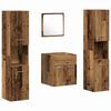 vidaXL Ensemble de mobilier de salle de bain 4 pc Bois Ancien