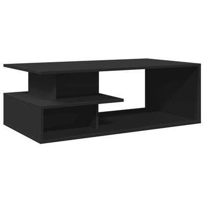 vidaXL Table basse noir 102x55x35 cm bois d'ingénierie