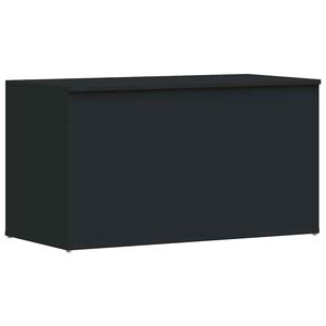 vidaXL Coffre de rangement Noir 84x42x46 cm Bois d'ing&eacute;nierie