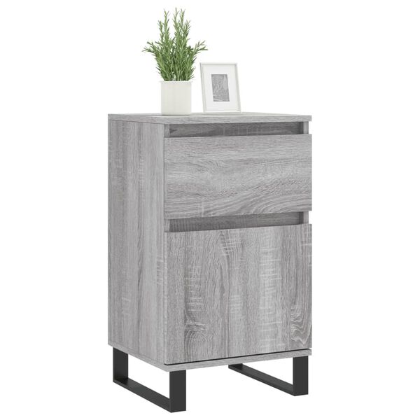 vidaXL Buffet sonoma gris 40x35x70 cm bois d'ing&eacute;nierie