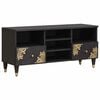 vidaXL Meuble TV Noir 100 x 33 x 46 cm Bois de mangue massif