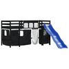 vidaXL Lit mezzanine pour enfants avec rideaux sans matelas 80x200 cm