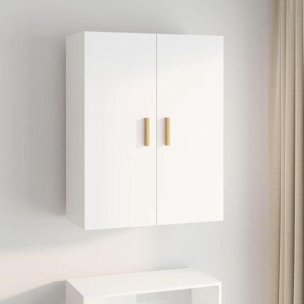vidaXL Armoire murale suspendue Blanc brillant 69,5x34x90 cm