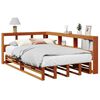 vidaXL Lit biblioth&egrave;que sans matelas cire marron 120x190cm pin massif