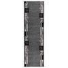 vidaXL Tapis Couloir FLORNES Tiss&eacute; Gris Feuilles 67 x 250 cm PP 7 mm