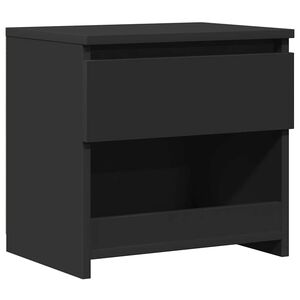 vidaXL Table de chevet Noir 40x30x39 cm Bois d&rsquo;ing&eacute;nierie