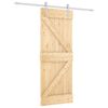 vidaXL Porte coulissante Naturel et Blanc 80 x 210 cm