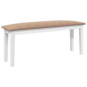 vidaXL Banc 110 cm blanc bois massif caoutchouc