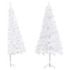 vidaXL Sapin de No&euml;l artificiel d'angle Blanc 240 cm PVC