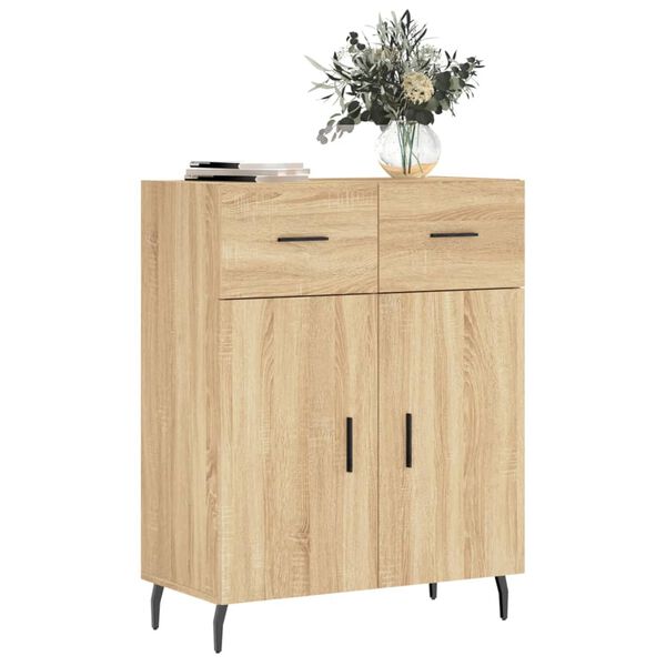 vidaXL Buffet ch&ecirc;ne sonoma 69,5x34x90 cm bois d'ing&eacute;nierie