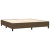 vidaXL Sommier &agrave; lattes de lit matelas et LED Marron fonc&eacute; 200x200 cm