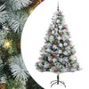 vidaXL Sapin de No&euml;l artificiel Vert et blanc 210 cm